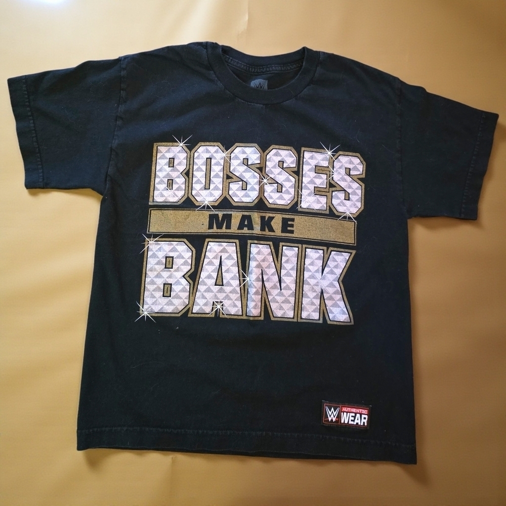 WWE Sasha Banks "Bosses Make Bank" Shirt Youth M 2017 Authentic The Boss Era